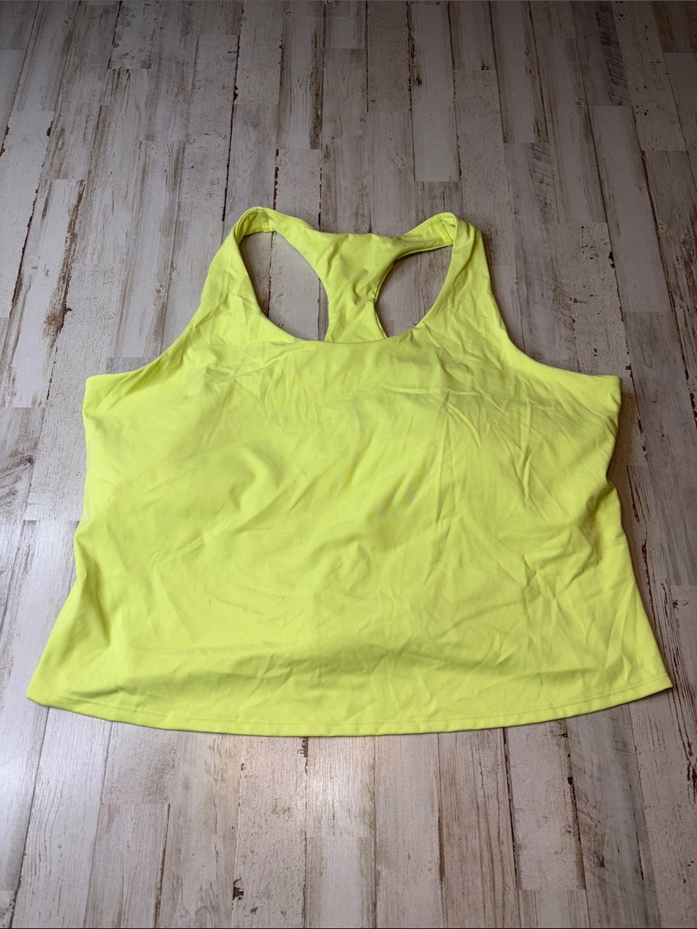 Old Navy Active Powersoft Neon Lime Active Tank built-in-bra Plus Size 3X